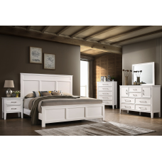 Andover 5 piece Queen Suite  White