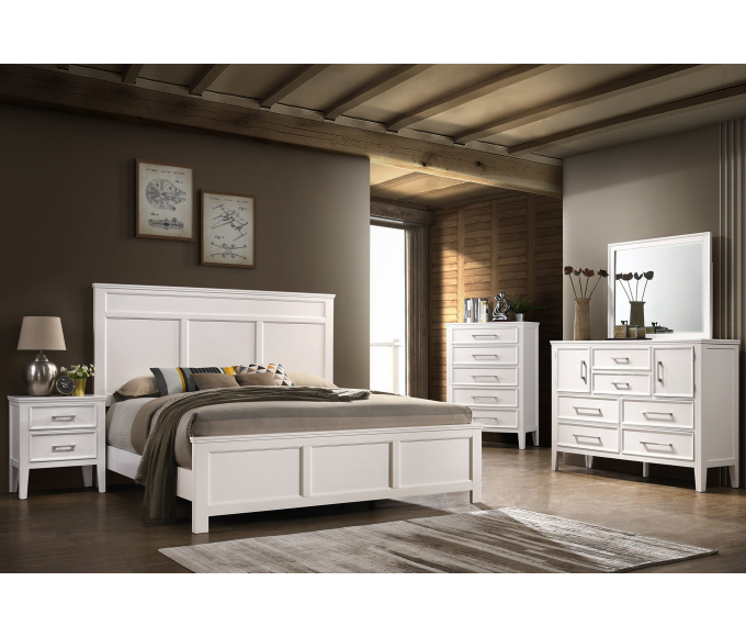 Andover 5 piece Queen Suite  White