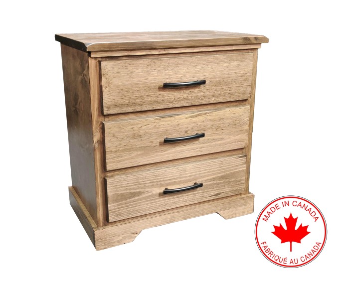 Rosa 3 Drawer Nightstand